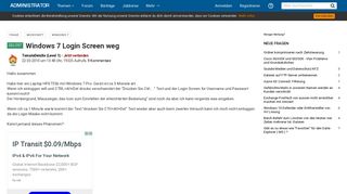 
                            7. Windows 7 Login Screen weg - Administrator