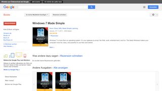 
                            6. Windows 7 Made Simple - Google Books-Ergebnisseite