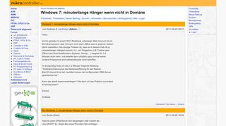 
                            13. Windows 7: minutenlange Hänger wenn nicht in Domäne ...