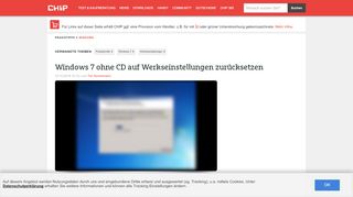 
                            2. Windows 7 ohne CD auf Werkseinstellungen zurücksetzen - CHIP