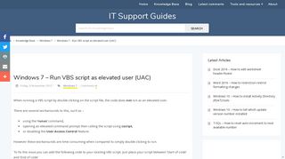 
                            7. Windows 7 – Run VBS script as elevated user (UAC) – IT Support ...