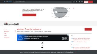 
                            1. windows 7 samba login error - Server Fault