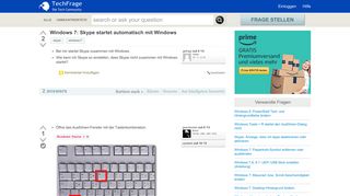 
                            6. Windows 7: Skype startet automatisch mit Windows - TechFrage