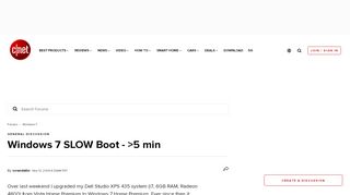 
                            12. Windows 7 SLOW Boot - >5 min - Forums - CNET