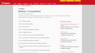 
                            12. Windows-7-Tastaturkürzel - PC Magazin