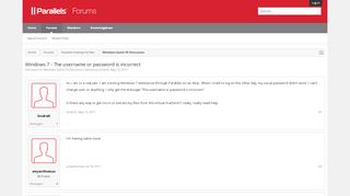 
                            11. Windows 7 - The username or password is incorrect | Parallels Forums