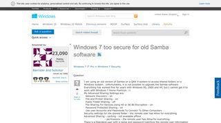 
                            9. Windows 7 too secure for old Samba software - Microsoft