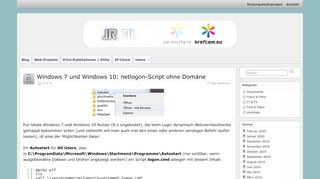
                            13. Windows 7 und Windows 10: netlogon-Script ohne Domäne - krefcom.eu