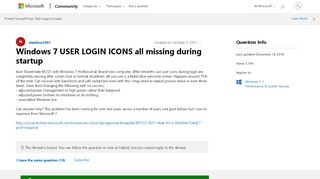 
                            1. Windows 7 USER LOGIN ICONS all missing during startup - Microsoft ...