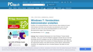 
                            12. Windows 7: Versteckten Administrator erstellen - PCtipp.ch