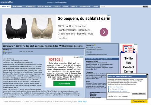 
                            8. Windows 7: Win7: Pc läd sich zu Tode, während des 'Willkommen ...