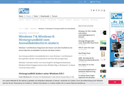 
                            13. Windows 7 & Windows 8: Hintergrundbild vom Anmeldebildschirm ...