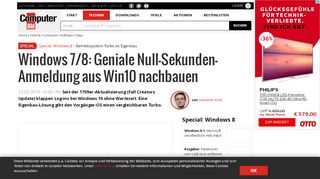 
                            2. Windows 7/8: Anmelden in 0 Sekunden - COMPUTER BILD