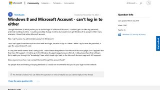 
                            5. Windows 8 and Microsoft Account - can't log in to either ...