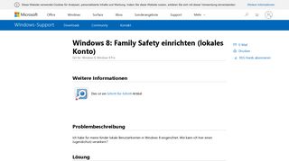 
                            1. Windows 8: Family Safety einrichten (lokales Konto) - Microsoft Support