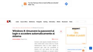 
                            6. Windows 8: rimuovere la password al login e accedere ...