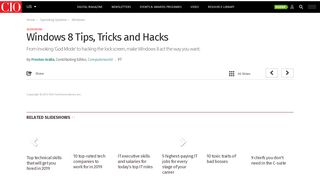 
                            10. Windows 8 Tips, Tricks and Hacks | CIO