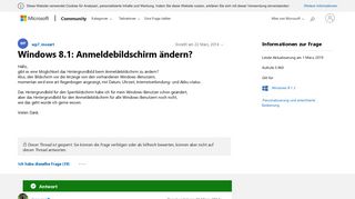 
                            4. Windows 8.1: Anmeldebildschirm ändern? - Microsoft Community