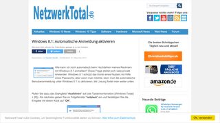 
                            5. Windows 8.1: Automatische Anmeldung aktivieren - NetzwerkTotal