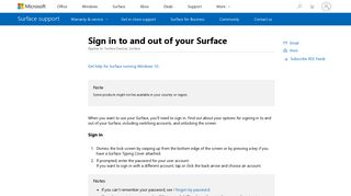 
                            3. Windows 8.1 - Sign in to and out of your Surface - Microsoft Support