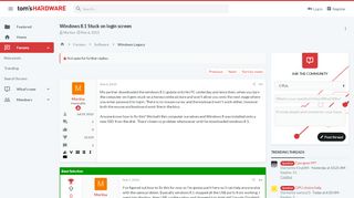 
                            3. Windows 8.1 Stuck on login screen | Tom's Hardware Forum
