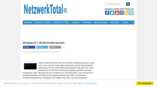 
                            8. Windows 8.1: WLAN-Profile löschen - NetzwerkTotal