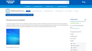 
                            4. Windows account disabled - Forum - SafeGuard Encryption ...