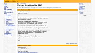 
                            3. Windows Anmeldung über RFID - Mikrocontroller.net