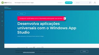 
                            12. Windows App Studio: como desenvolver aplicações universais
