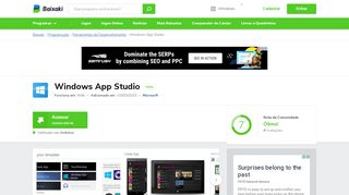 
                            11. Windows App Studio Download - Baixaki