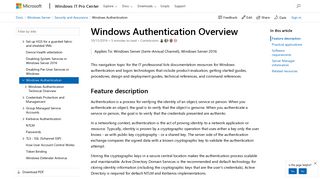 
                            5. Windows Authentication Overview | Microsoft Docs