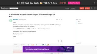 
                            2. Windows Authentication to get Windows Login ID - PHP - The ...