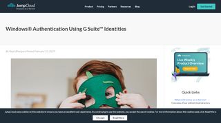 
                            10. Windows® Authentication Using G Suite™ Identities - JumpCloud