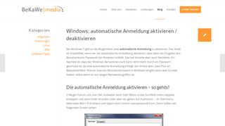 
                            11. Windows: automatische Anmeldung aktivieren / deaktivieren ...