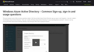 
                            5. Windows Azure Active Directory - Common Sign-up, sign-in and ...