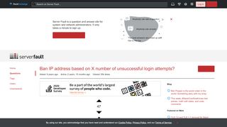 
                            7. windows - Ban IP address based on X number of unsuccessful login ...