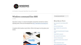 
                            4. Windows command line SSH