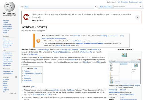 
                            11. Windows Contacts - Wikipedia