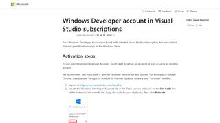 
                            12. Windows Developer Account Benefit in Visual Studio ... - Microsoft Docs