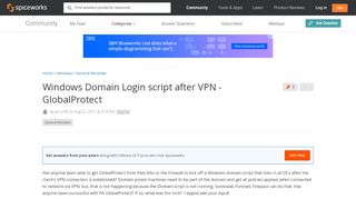 
                            2. Windows Domain Login script after VPN - GlobalProtect - ...