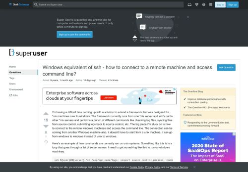 
                            11. Windows equivalent of ssh - how to connect to a remote machine and ...