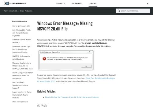 
                            11. Windows Error Message: Missing MSVCP120.dll File – Native ...