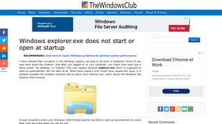 
                            8. Windows explorer.exe does not start or open at startup