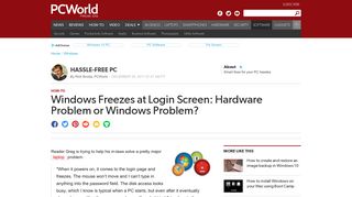 
                            11. Windows Freezes at Login Screen: Hardware Problem or Windows ...