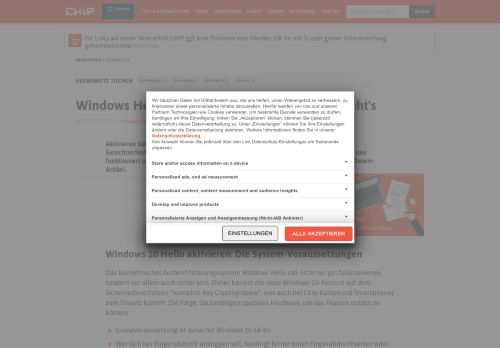 
                            9. Windows Hello aktivieren und einrichten - so geht's - CHIP