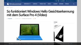 
                            10. Windows Hello Gesichtserkennung mit dem Surface Pro 4
