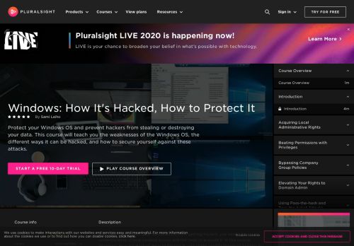 
                            3. Windows: How It's Hacked, How to Protect It | Pluralsight