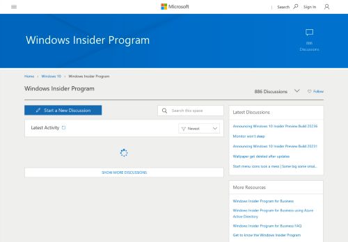 
                            2. Windows Insider Program - Microsoft Tech Community