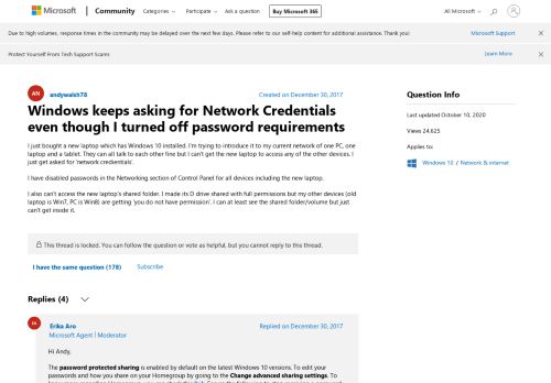 
                            4. Windows keeps asking for Network Credentials even though I turned ...