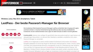 
                            13. Windows, Linux, Mac OS X, Smartphone, Tablet: LastPass - Der beste ...